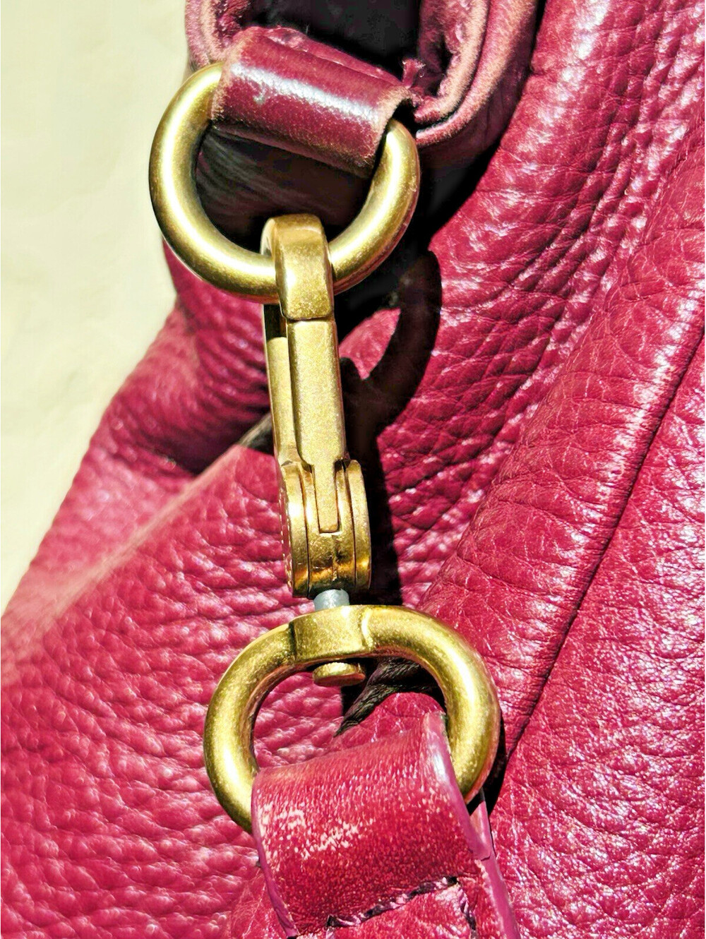 Vtg MARC by MARC JACOBS Classic Q Francesca Pebbled Leather Designer Lux Bag Y2K - Picture 10 of 15